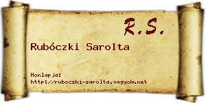 Rubóczki Sarolta névjegykártya