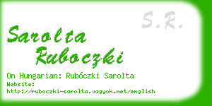 sarolta ruboczki business card